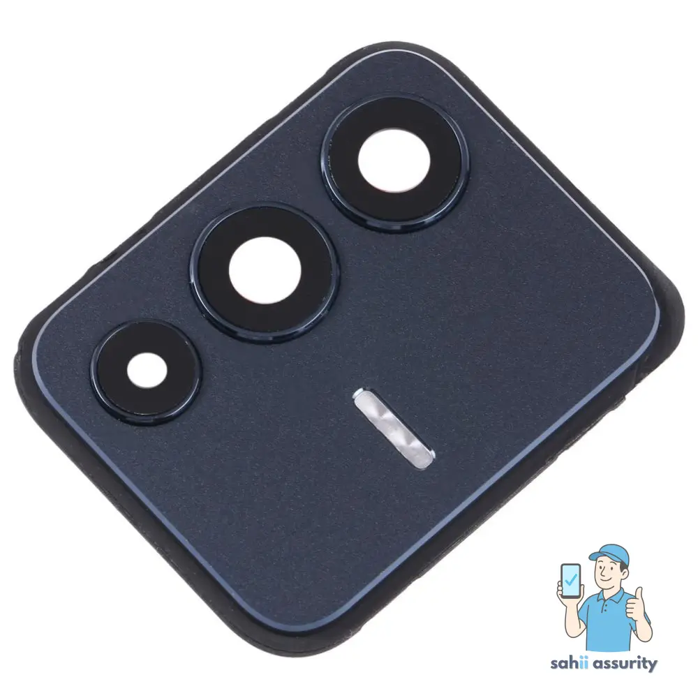 Camera Lens Glass with Frame for Vivo V23 Pro Black thumbnail